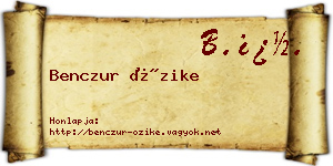 Benczur Őzike névjegykártya